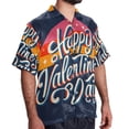 thumbnail image 2 of Valentine's Day Font Men's Printed Button Down Short Sleeve Casual Summer Beach Shirt - Unisex, 2 of 6