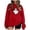 Red, variant on Halloween Sweatshirt for Women Hoodless Sweatshirt Casual Long Sleeve Graphic Crewneck Pullover Top for Women Red XXL