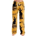 thumbnail image 2 of Pajama Pants for Women Halloween Witch Print Soft Drawstring Stretch Casual Pants, 2 of 5