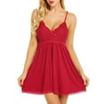 thumbnail image 2 of DYMADE Women's Plus Size Sexy Lace Lingerie Sleepwear Dress Babydoll Nightwear, 2 of 9