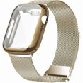 thumbnail image 1 of wonima44 Metal Magnetic Bands Compatible for Apple Watch Band 40mm with Case, Stainless Steel Milanese Mesh Loop Replacement Strap Compatible with iWatch Series 10-1 SE Women Men,Light Gold, 1 of 1