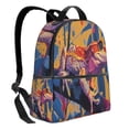 thumbnail image 2 of Zufioo Colorful Gecko Jungle Art Print Fashion Large Capacity Backpack, Zippered Multi-compartment Travel Work Campus Lightweight Backpack, Unisex, 2 of 5