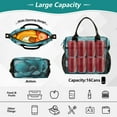 thumbnail image 4 of ALAZA Teal Flower Insulated Lunch Bag Reusable Tote Box Adjustable Shoulder Strap for Work Picnic, 4 of 6