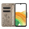 thumbnail image 6 of Feishell Slim Wallet Phone Case for Samsung Galaxy A15 ,Butterfly & Floral Embossed PU Leather Anti-Scratch Shockproof Magnetic Clasp Flip Kickstand Credit Card Slots Phone Cover,Gray, 6 of 9