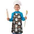 thumbnail image 2 of Halloween Ghosts with Pumpkins and Stars Kids Aprons for Girls and Boys,Adjustable Neck Strap Toddler Aprons for Kids Cooking Baking,23.6"x19", 2 of 7