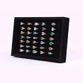 thumbnail image 4 of HAHDAXIA Ring Organizer Ring Display Stackable Jewelry Ring Tray Display Organizer Black Velvet Ring Tray Earring Ring Holder for Jewelry Display 7 Slots, 4 of 5