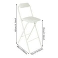 thumbnail image 4 of Foldable Chair Tall Folding Chair Portable Folding Stool W/ Backrest 70cm Seat, 4 of 16