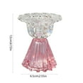 thumbnail image 3 of CxhicLuv Vintage Pink Glass Candle Holders, Romantic Floral Taper Candle Stands, Elegant Crystal Style Home Decor, Valentine's Day Gift for Women, Decorative Table Accent for Living Room, 3 of 6