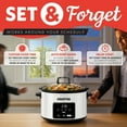 thumbnail image 5 of Gourmia 4.5 QT Programmable Slow Cooker, 5 Presets, Keep Warm, White, 5 of 11