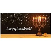 Hanukkah Card Money Holder (3.5x6.5) by Fravessi |Envelope For Money, Cash, Checks, Gifts | 10 Pack (Menorah on Table)