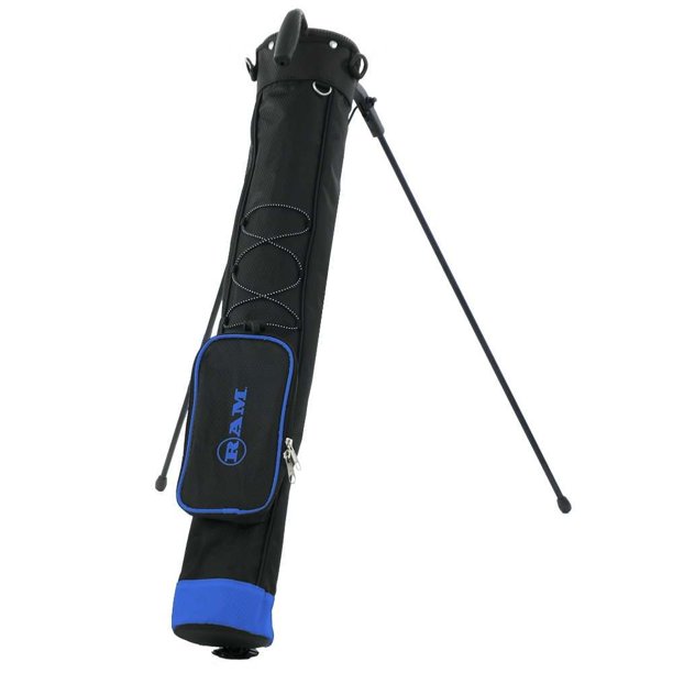 Ram Golf Pitch and Putt Lightweight Golf Carry Bag with Stand Black
