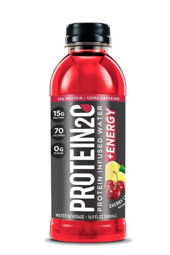 Protein2o 15g Whey Protein Infused Water Plus Energy, Cherry Lemonade, 16.9 oz Bottle (1 Count)