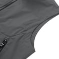 thumbnail image 6 of Men's Solid Color Sleeveless Vest Jacket Nylon Spandex Stand Up Collar Full Zip Cardigan With Multiple Pockets Lightweight Outerwear Casual Daily Travel | Zenithor,Gray 3XL, 6 of 9
