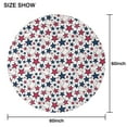 thumbnail image 6 of Red White Blue Baseballs and Stars Pattern Round Tablecloth 60"x60",Wrinkle Wipeable Table Cloth for Kitchen Dining Room Picnic Patio Party, 6 of 6