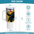 thumbnail image 3 of Cow Cat 40 oz Tumbler with Handle Insulated&nbsp;Travel Mug&nbsp;Lid Straw Leak Proof Steel Vacuum Water Bottles Glasses Fits in Car Cup Holder, 3 of 7