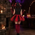 thumbnail image 6 of Adult Women'S Halloween Witch Costume Set With Hat, Striped Socks, Gloves And Tulle Skirt, Four-Piece Outfit For Costume Parties, Dance Events, Cosplay And Themed Celebrations, 6 of 6