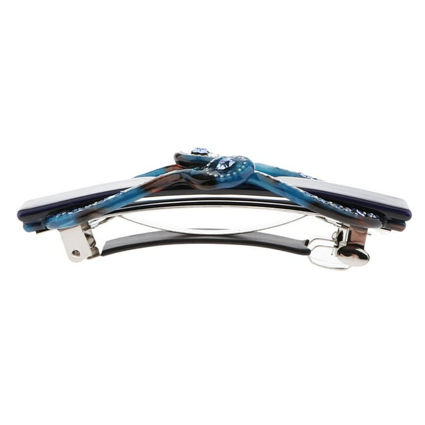 Pasador de moda de acetato, horquilla grande para el cabello, , joyería para el cabello para mujer Azul Baoblaze Pasadores franceses para el pelo