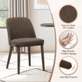 thumbnail image 4 of Modern Upholstered Dining Chairs Set of 6 — Faux Leather Padded Side Chairs with Solid Wood Legs, Ideal for Kitchens and Dining Rooms,Darkbrown, 4 of 11