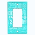 thumbnail image 2 of Metal Light Switch Wall Plate Outlet Cover (Coffee Shop Cafe Restaurant Sign Teal White - Single Rocker), 2 of 2