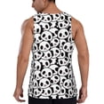 thumbnail image 3 of Fotbe Cute Panda Pattern Men's Quick Dry Workout Tank Top Gym Muscle Tee Fitness Bodybuilding Sleeveless T Shirt Breathable Workout Shirt-Small, 3 of 9