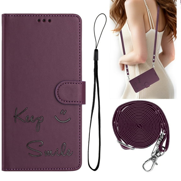 Allytechgroup PU Leather Wallet Case for Apple iPhone 16 Pro Max, Slim Folio Cover with Magnetic Closure RFID Blocking 3 Card Slots & Cash Pocket Protective Shockproof Flip Stand Case, Darkpurple