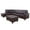 Brown, variant on Momspeace Living Room Sectional Couch with Storage Ottoman, Modern PU Leather L-Shaped Sofa Couch Set - White