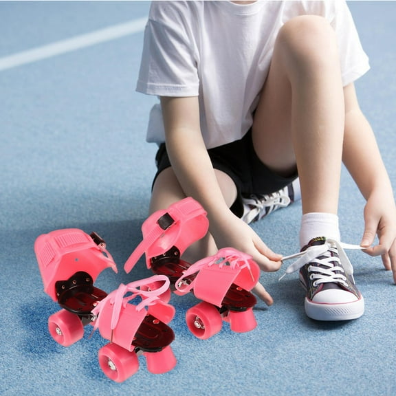 Worgeous Adjustable Kids Roller Skates Fun Beginner Skates Ice Skates Kids Roller Sneakers For Boys And Girls Outdoor Activities