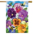 thumbnail image 2 of Briarwood Lane Pansies Seasonal House Flag, 2 of 4