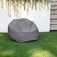 thumbnail image 2 of Sorra Home Outdoor Refillable Bean Bag Chair Weather-Resistant, Stylish Pattern Fabric, Gray, 2 of 2