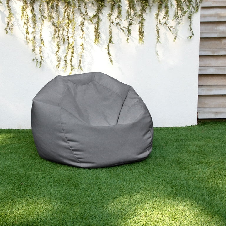 Grey bean bag chair walmart deals