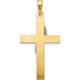 thumbnail image 5 of 14K Two-Tone Hollow Cross With Drape Charm (33 X 16) Made In United States xr562, 5 of 6