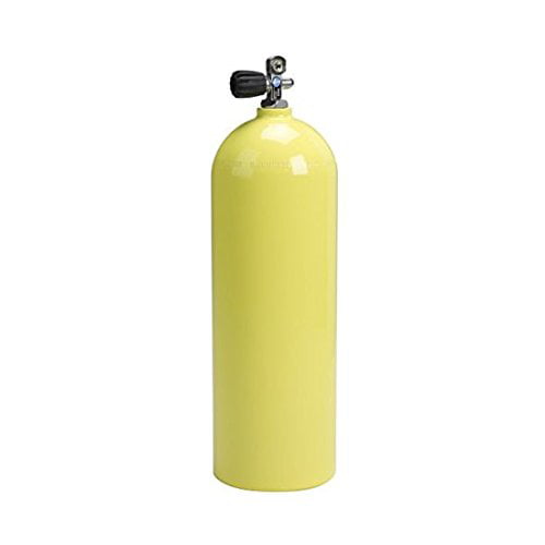 6 Cubic ft Aluminum Bottle Air Tank Yellow with Pro Valve for Scuba Diving 