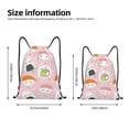 thumbnail image 2 of Disketp Cute Sushi Drawstring Backpack Drawstring Gym Bags Draw String Bags for Sports, Gym, Travel, Swimming, Beach-Small, 2 of 6