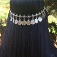 thumbnail image 2 of Accesorios para el cabello con cadena para cabeza con monedas bohemias, diadema el cabello, con , joyería para el cabello Zulema Cadena de cabeza de plata, 2 of 7