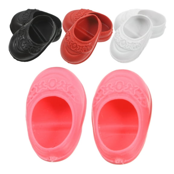 Adorable Plastic Doll Shoes for Playing in Assorted Colors Fit for 17 cm Dolls