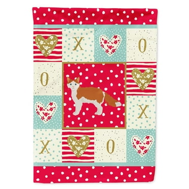 Carolines Treasures CK5637CHF La Perm 2 Cat Love Flag Canvas House Size Large multicolor
