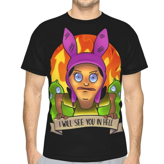 Men Women Bob's Burgers Louise Shirts Short Sleeve Cosplay Adults Anime T-Shirts Crew Neck 3D Printed Tee Tops