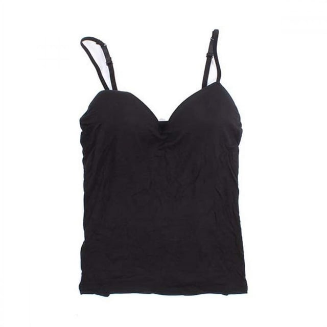 Wuffmeow Camisole en Coton Extensible pour Femmes avec Soutien-Gorge Intégré