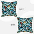 thumbnail image 3 of Haiem Colorful Fishing Baits Print Velvet Soft Solid Decorative Square Throw Pillow Covers Set with Elegant Piping Christmas Cushion Case for Sofa Bedroom Car-16"x16", 3 of 8