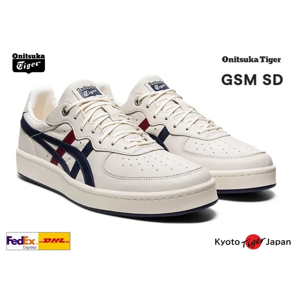 Onitsuka & Tiger GSM SD (CREAM/PEACOAT) UNISEX Kid Leather 1183A803.100 Authentic