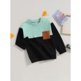 thumbnail image 3 of Bagilaanoe Little Boy Casual Sweatshirt Long Sleeve Contrast Color Pullover 3T 4T 5T 6T 7T Kids Fall Loose Tee Tops, 3 of 8