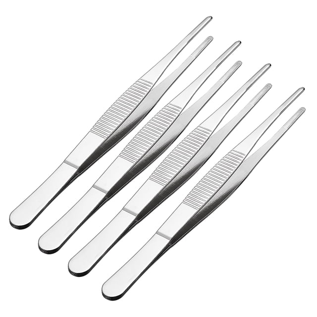 Unique Bargains 4 Pcs Pinces Droites en Acier Inoxydable de 6,3 Pouces Embout Dentelé