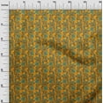 thumbnail image 2 of oneOone Polyester Lycra Fabric Leaves & Floral Block Print Fabric By The Yard 56 Inch Wide, 2 of 4