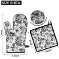 thumbnail image 6 of Pioneer Flower Floral Print Pattern Kitchen Oven Mitt and Pot Holder Sets 2 Pcs for Baking, Cooking and Grilling, Heat Resistant Up To 392 °F, 6 of 7