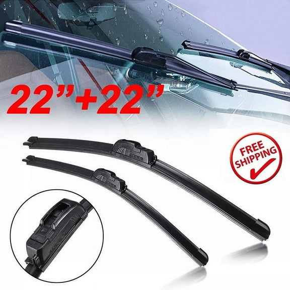 22" 2Pack Windshield Wiper Blades J-Hook Premium Hybrid silicone ALL SEASON