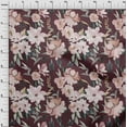 thumbnail image 3 of oneOone Cotton Silk Maroon Fabric Florals Sewing Material Print Fabric By The Yard 42 Inch Wide, 3 of 4
