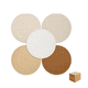thumbnail image 1 of 10 pzs Posavasos Para Cafe Mesa Tejido A Mano Belug, Beige solido, 1 of 5