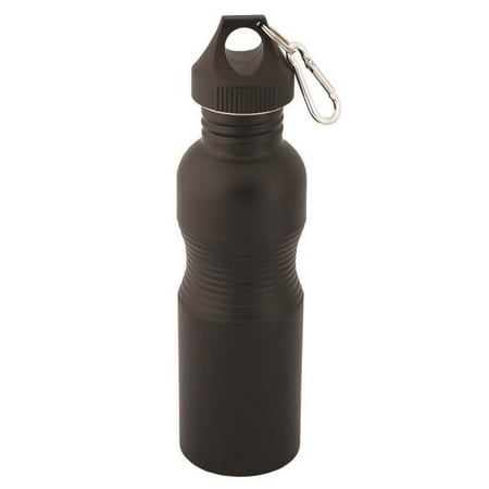 

Wide Mouth 750 ml 25 oz Stainless Steel Water Bottle - Black with Matte Finish