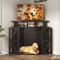 thumbnail image 4 of ChVans 48" Furniture-Style Corner Dog Crate, Large Wooden Dog House for Medium/Large Dogs, 4 of 7