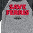 thumbnail image 3 of Ferris Bueller's Day Off - Save Ferris - Toddler And Youth Raglan Graphic T-Shirt, 3 of 5